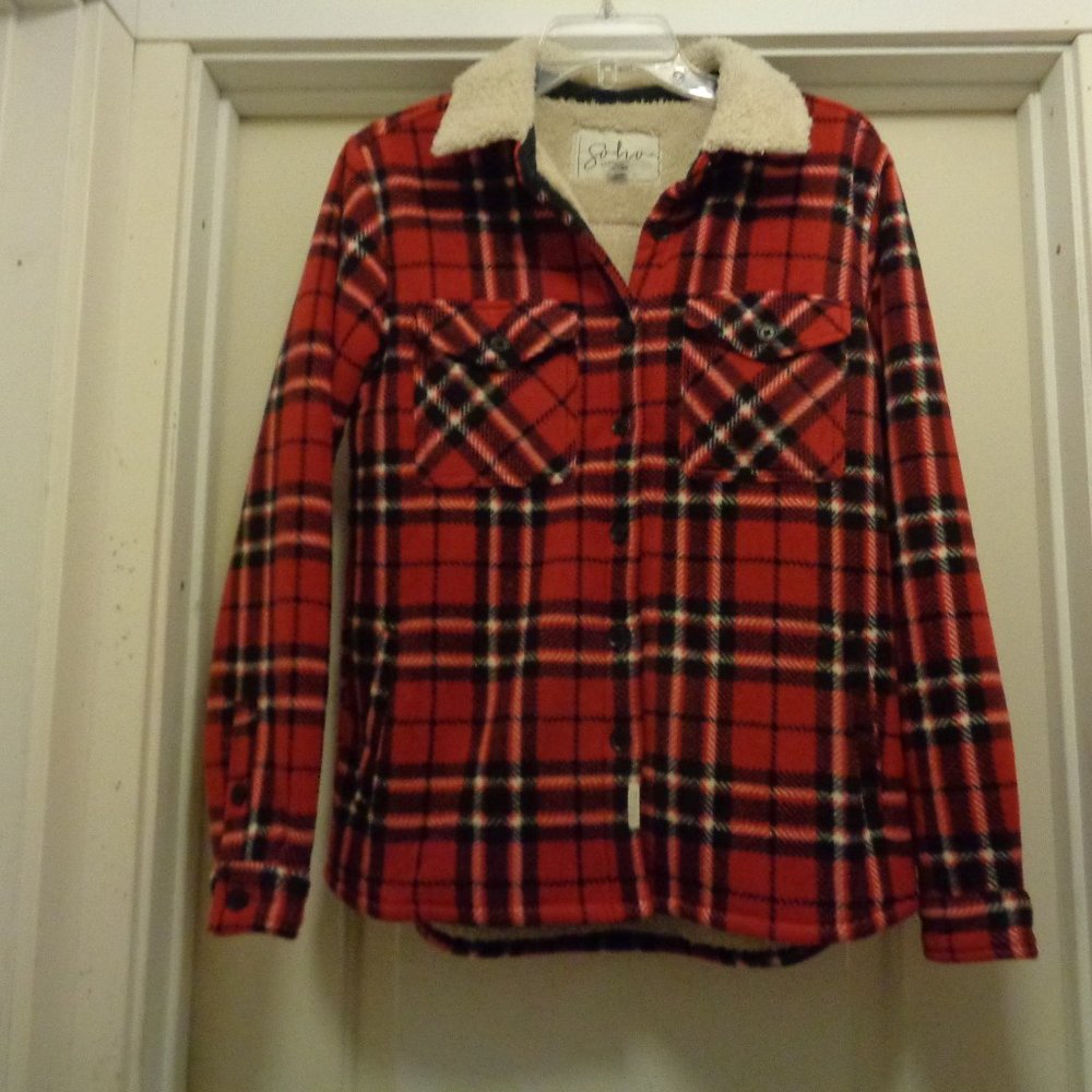 SOHO LUMBERJACK PLAID INSULATED OUTDOORS SHIRT BLOUSE S/P